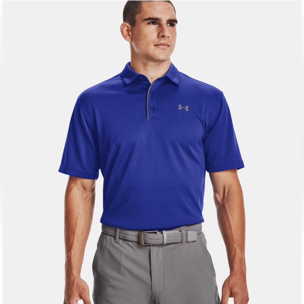 Under Armour Heatgear Graphite Royal Blue Polo